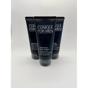 Clinique for Men charcoal face wash 6.7oz NEW Authentic 3 pack
